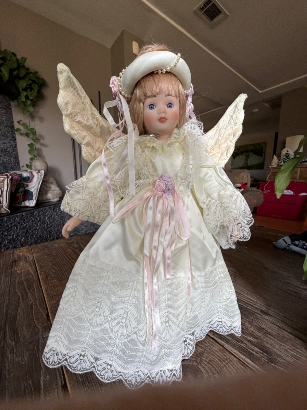 Vintage 1992 Seymour Mann Porcelain Angel Doll from the Connoisseur Collection